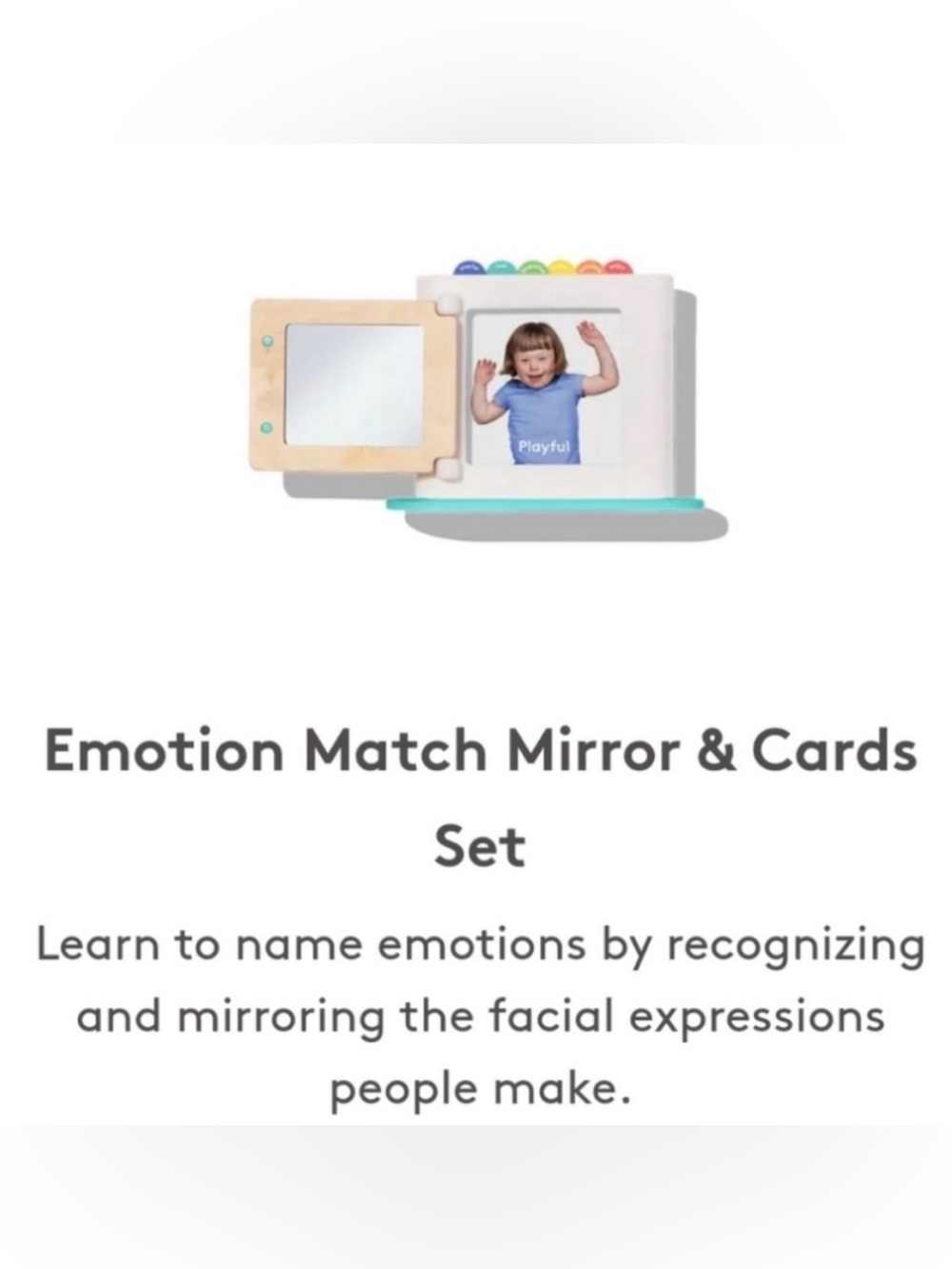 Emotion Match Mirror & Card Set from Enthusiast Lovevery Kit 28-30 months